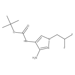 tert-butyl [3-amino-1-(2,2-difluoroethyl)-1H-pyrazol-4-yl]carbamate Structure