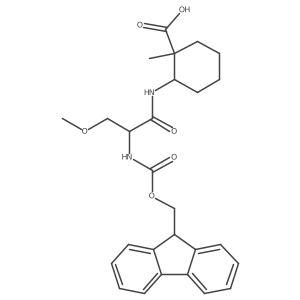 2-[(2S)-2-({[(9H-fluoren-9-yl)methoxy]carbonyl}amino)-3-methoxypropanamido]-1-methylcyclohexane-1-carboxylic acid结构式