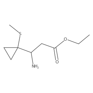 Ethyl 3-amino-3-[1-(methylsulfanyl)cyclopropyl]propanoate结构式