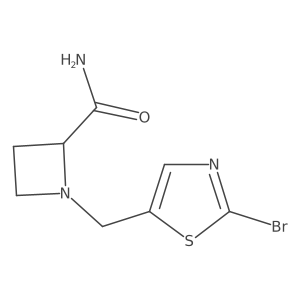 1-[(2-Bromo-1,3-thiazol-5-yl)methyl]azetidine-2-carboxamide结构式