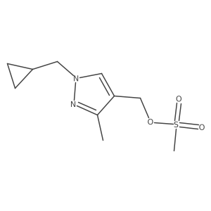 [1-(cyclopropylmethyl)-3-methyl-1H-pyrazol-4-yl]methyl methanesulfonate结构式