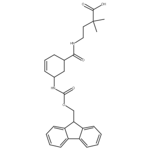 4-{[5-({[(9H-fluoren-9-yl)methoxy]carbonyl}amino)cyclohex-3-en-1-yl]formamido}-2,2-dimethylbutanoic acid结构式