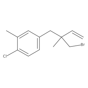 4-[2-(Bromomethyl)-2-methylbut-3-en-1-yl]-1-chloro-2-methylbenzene结构式