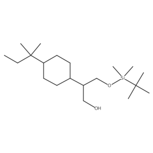 3-[(Tert-butyldimethylsilyl)oxy]-2-[4-(2-methylbutan-2-yl)cyclohexyl]propan-1-ol结构式