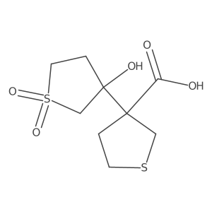 3-(3-Hydroxy-1,1-dioxo-1lambda6-thiolan-3-yl)thiolane-3-carboxylic acid Structure