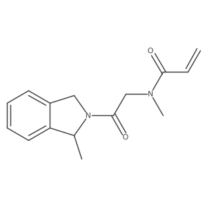 N-Methyl-N-[2-(1-methyl-1,3-dihydroisoindol-2-yl)-2-oxoethyl]prop-2-enamide结构式