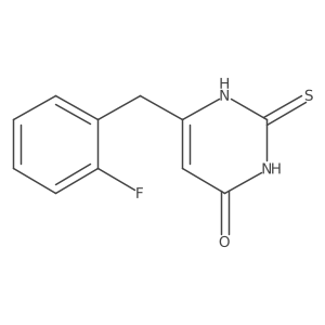 6-(2-fluorobenzyl)-2-thioxo-2,3-dihydropyrimidin-4(1H)-one Structure
