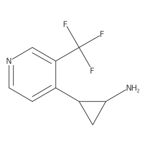 rac-(1R,2S)-2-[3-(trifluoromethyl)pyridin-4-yl]cyclopropan-1-amine Structure