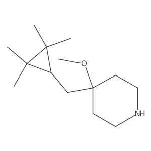 4-Methoxy-4-[(2,2,3,3-tetramethylcyclopropyl)methyl]piperidine结构式