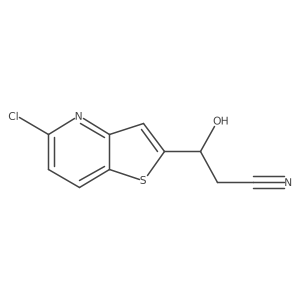 3-{5-Chlorothieno[3,2-b]pyridin-2-yl}-3-hydroxypropanenitrile Structure