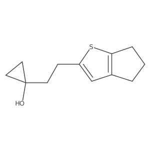 1-(2-{4H,5H,6H-cyclopenta[b]thiophen-2-yl}ethyl)cyclopropan-1-ol结构式