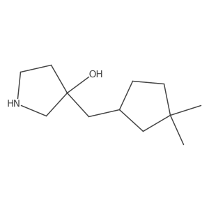 3-[(3,3-Dimethylcyclopentyl)methyl]pyrrolidin-3-ol Structure