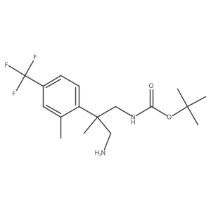 tert-butyl N-{3-amino-2-methyl-2-[2-methyl-4-(trifluoromethyl)phenyl]propyl}carbamate结构式