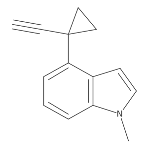 4-(1-ethynylcyclopropyl)-1-methyl-1H-indole结构式