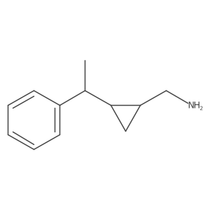 [2-(1-Phenylethyl)cyclopropyl]methanamine结构式