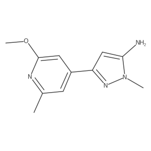 3-(2-methoxy-6-methylpyridin-4-yl)-1-methyl-1H-pyrazol-5-amine Structure