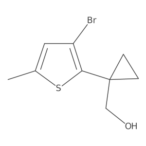 [1-(3-Bromo-5-methylthiophen-2-yl)cyclopropyl]methanol Structure