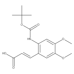 3-(2-{[(Tert-butoxy)carbonyl]amino}-4,5-dimethoxyphenyl)prop-2-enoic acid Structure
