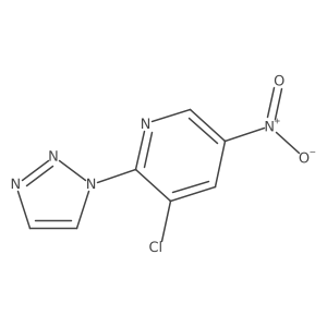 3-Chloro-5-nitro-2-(1H-1,2,3-triazol-1-yl)pyridine Structure
