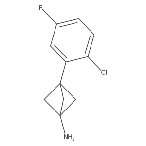 3-(2-Chloro-5-fluorophenyl)bicyclo[1.1.1]pentan-1-amine Structure