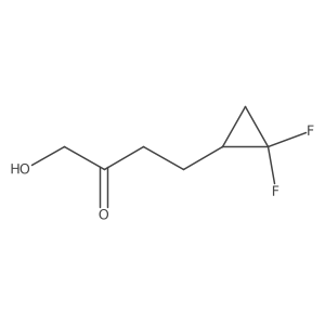 4-(2,2-Difluorocyclopropyl)-1-hydroxybutan-2-one结构式