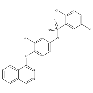 2,5-Dichloro-N-(3-chloro-4-phthalazin-1-yloxyphenyl)pyridine-3-sulfonamide Structure