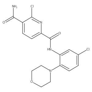 6-chloro-N2-[5-chloro-2-(morpholin-4-yl)phenyl]pyridine-2,5-dicarboxamide Structure