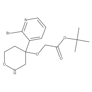 Tert-butyl 2-{[4-(2-bromopyridin-3-yl)-1,2-oxazinan-4-yl]oxy}acetate结构式