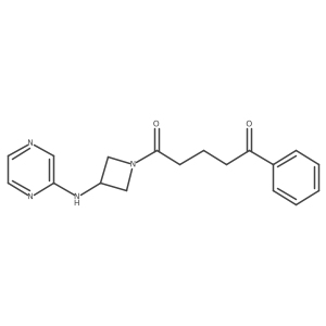 1-Phenyl-5-(3-(pyrazin-2-ylamino)azetidin-1-yl)pentane-1,5-dione Structure