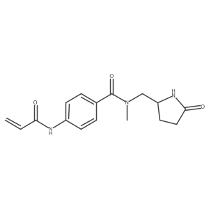 (S)-4-Acrylamido-N-methyl-N-((5-oxopyrrolidin-2-yl)methyl)benzamide结构式