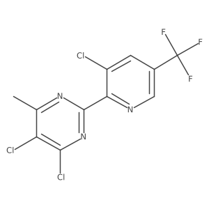 4,5-Dichloro-2-[3-chloro-5-(trifluoromethyl)pyridin-2-yl]-6-methylpyrimidine Structure