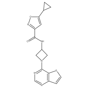 5-cyclopropyl-N-(1-{thieno[3,2-d]pyrimidin-4-yl}azetidin-3-yl)-1,2-oxazole-3-carboxamide Structure