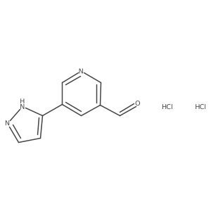 5-(1H-Pyrazol-5-yl)pyridine-3-carbaldehyde;dihydrochloride结构式