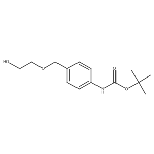 tert-Butyl (4-((2-hydroxyethoxy)methyl)phenyl)carbamate结构式