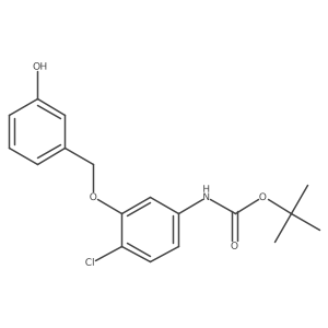 tert-butyl N-{4-chloro-3-[(3-hydroxyphenyl)methoxy]phenyl}carbamate结构式