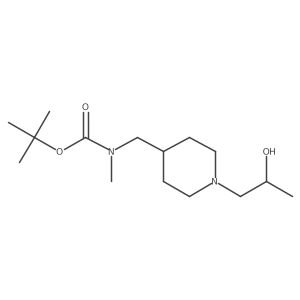 tert-butyl N-{[1-(2-hydroxypropyl)piperidin-4-yl]methyl}-N-methylcarbamate结构式