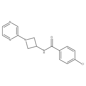 4-chloro-N-[1-(pyrazin-2-yl)azetidin-3-yl]benzamide Structure