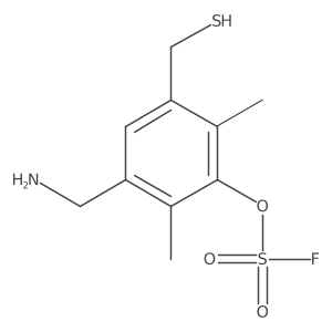 3-(Aminomethyl)-2,6-dimethyl-5-(sulfanylmethyl)phenyl sulfurofluoridate结构式