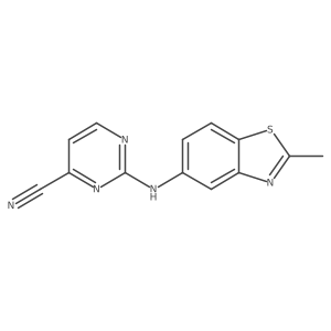 2-[(2-Methyl-1,3-benzothiazol-5-yl)amino]pyrimidine-4-carbonitrile Structure
