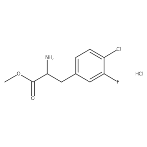 Methyl (2r)-2-amino-3-(4-chloro-3-fluorophenyl)propanoate hydrochloride结构式