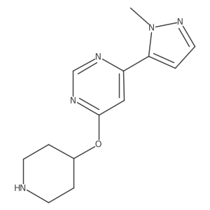 4-(1-methyl-1H-pyrazol-5-yl)-6-(piperidin-4-yloxy)pyrimidine Structure