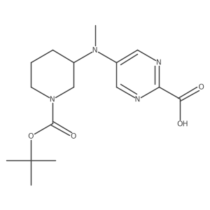 5-({1-[(Tert-butoxy)carbonyl]piperidin-3-yl}(methyl)amino)pyrimidine-2-carboxylic acid Structure