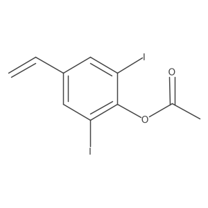 2,6-Diiodo-4-vinylphenyl Acetate结构式