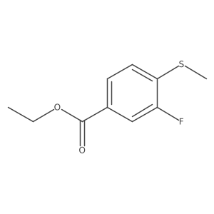 Ethyl 3-fluoro-4-(methylthio)benzoate结构式