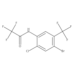 N-(4-Bromo-2-chloro-5-(trifluoromethyl)phenyl)-2,2,2-trifluoroacetamide Structure