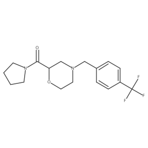 2-(Pyrrolidine-1-carbonyl)-4-{[4-(trifluoromethyl)phenyl]methyl}morpholine Structure