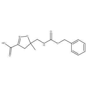 5-({[(Benzyloxy)carbonyl]amino}methyl)-5-methyl-4,5-dihydro-1,2-oxazole-3-carboxylic acid Structure