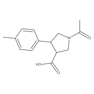 rac-(3R,4S)-1-acetyl-4-(4-methylphenyl)pyrrolidine-3-carboxylic acid Structure