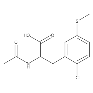 3-[2-Chloro-5-(methylsulfanyl)phenyl]-2-acetamidopropanoic acid结构式