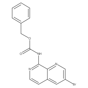 benzyl N-(3-bromo-1,7-naphthyridin-8-yl)carbamate Structure